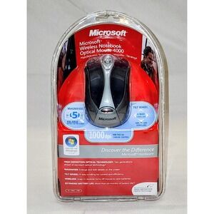 🔥 Microsoft Wireless Notebook Optical Mouse 4000  NEW Old Stock Unopened 🔥